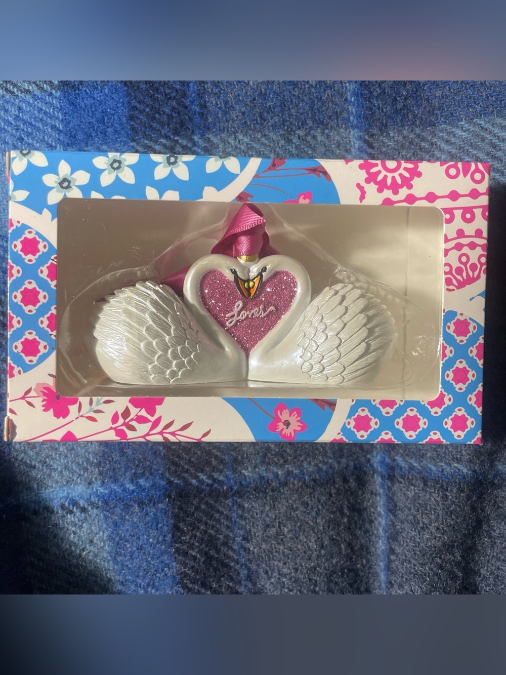 Taylor Swift Lover Swan Heart Ornament NWT